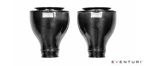 Eventuri Carbon Fibre (Fiber) Cold Air Intake / Induction Kit for BMW M5 E60 & M6 E63/E64 (S85 5.0L V10) - Performance Intake Airbox Upgrade, High Flow Filters, Ram-Air Scoops