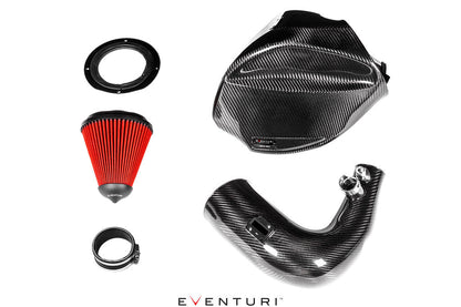 Eventuri Carbon Fibre/Fiber Performance Intake for BMW 3 Series G20/G21 B48 2.0 Turbo - Cold Air Intake Induction Kit & Carbon Airbox Upgrade (318i 320i 330i 330e incl xDrive, V1/V2 MAF/IAT)