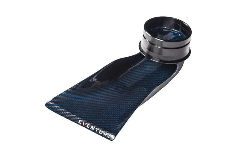Eventuri BMW E46 M3 S54 Carbon Fibre Cold Air Intake Scoop/Ram Air Feed - Front Brake Duct Clip-In Snorkel, CSL-Style Induction Duct/Air Guide - Aramid/Kevlar Weave (Black Carbon, Blue, Red, Yellow)