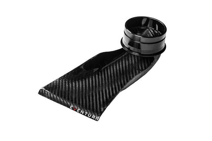 Eventuri BMW E46 M3 S54 Carbon Fibre Cold Air Intake Scoop/Ram Air Feed - Front Brake Duct Clip-In Snorkel, CSL-Style Induction Duct/Air Guide - Aramid/Kevlar Weave (Black Carbon, Blue, Red, Yellow)
