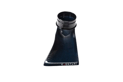 Eventuri BMW E46 M3 S54 Carbon Fibre Cold Air Intake Scoop/Ram Air Feed - Front Brake Duct Clip-In Snorkel, CSL-Style Induction Duct/Air Guide - Aramid/Kevlar Weave (Black Carbon, Blue, Red, Yellow)