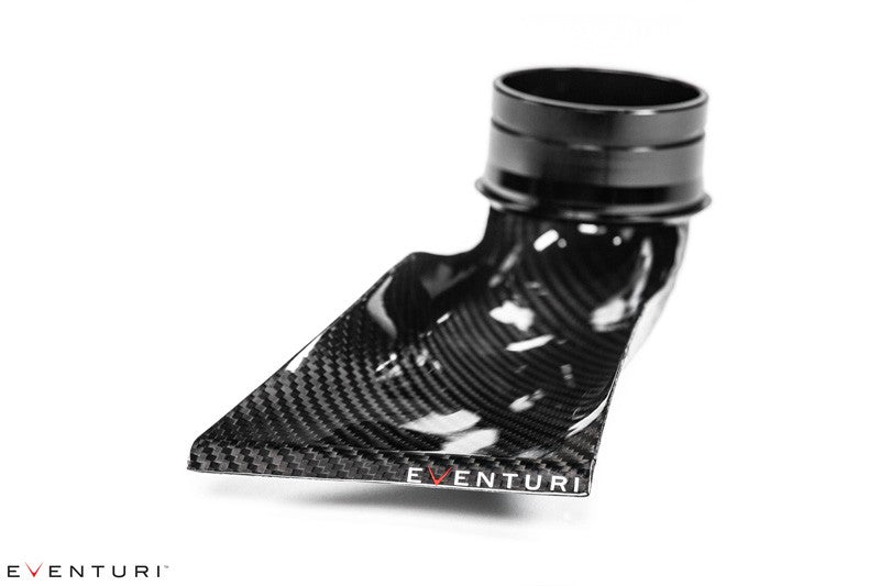 Eventuri BMW E46 M3 S54 Carbon Fibre Cold Air Intake Scoop/Ram Air Feed - Front Brake Duct Clip-In Snorkel, CSL-Style Induction Duct/Air Guide - Aramid/Kevlar Weave (Black Carbon, Blue, Red, Yellow)