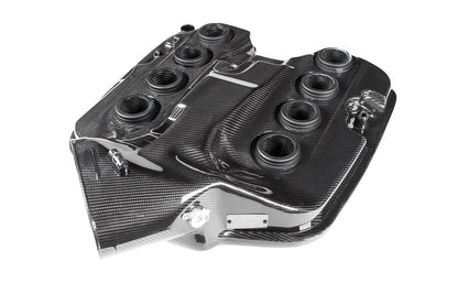 Eventuri Carbon Fibre Intake Plenum / Airbox Induction Chamber for BMW M3 E90 E92 E93 (E9X S65 V8) - Gloss Carbon Fiber - OEM Fit, CSL Style Intake Sound Upgrade, Carbon Air Collector