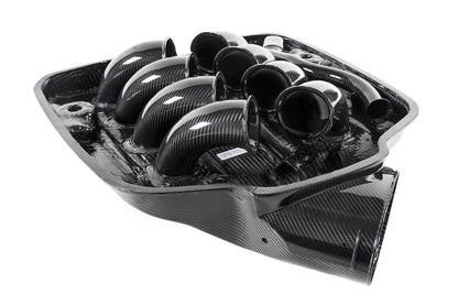 Eventuri Matte/Matt Carbon Intake Plenum for BMW M3 E90 E92 E93 (E9X) S65 V8 - Carbon Air Chamber/Resonance Box, CSL-Style ITB Induction Sound Upgrade - Direct OEM Replacement Airbox Plenum w/ Velocity Stacks (EVE-E9X-CF-PLM-MATTE)
