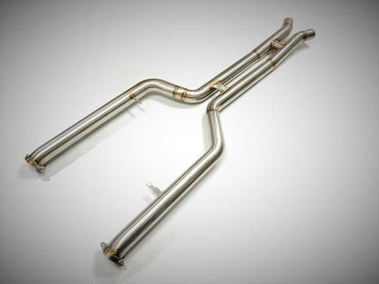 Evolution Racewerks ER BMW M2 G87 2023+ S58 Competition Series H-Pipe Mid-Pipe/Midpipes | Centre/Center Mid Section Resonator/Silencer Delete Link Pipes | 304 Stainless 3in 80mm | Cat-Back Compatible Performance Exhaust Upgrade