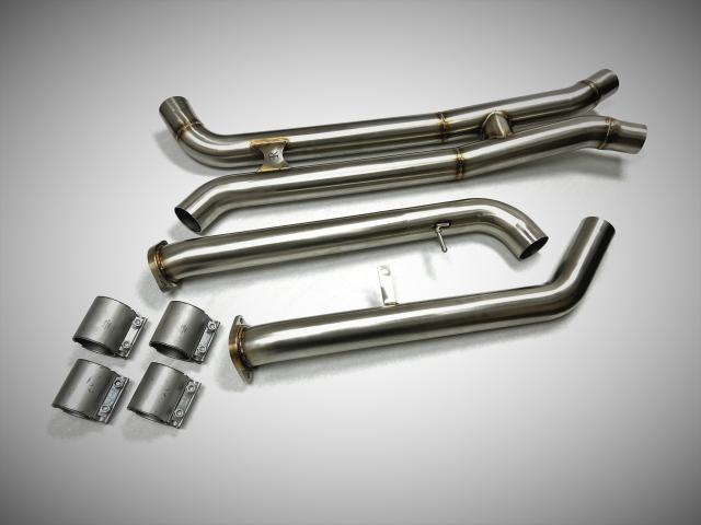 Evolution Racewerks ER BMW M2 G87 2023+ S58 Competition Series H-Pipe Mid-Pipe/Midpipes | Centre/Center Mid Section Resonator/Silencer Delete Link Pipes | 304 Stainless 3in 80mm | Cat-Back Compatible Performance Exhaust Upgrade