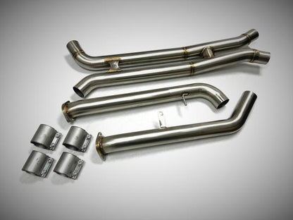 Evolution Racewerks ER BMW M2 G87 2023+ S58 Competition Series H-Pipe Mid-Pipe/Midpipes | Centre/Center Mid Section Resonator/Silencer Delete Link Pipes | 304 Stainless 3in 80mm | Cat-Back Compatible Performance Exhaust Upgrade