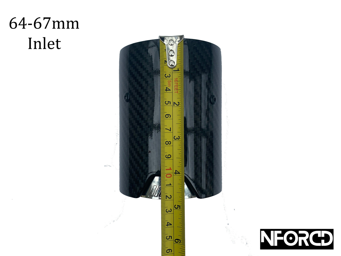 BMW M Performance Style Carbon Fibre Exhaust Tips  Blue | Hidden Clamp | 6063mm / 6467mm | Clampâ€‘On Fit | UK Stock