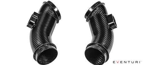Eventuri Black Carbon Fibre Cold Air Intake System and Induction Kit for BMW M5 F10 (S63) - Performance Airbox Upgrade with Carbon Scoops, Turbo Inlet Pipes, High-Flow Filters