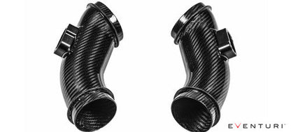 Eventuri Black Carbon Fibre Cold Air Intake System and Induction Kit for BMW M5 F10 (S63) - Performance Airbox Upgrade with Carbon Scoops, Turbo Inlet Pipes, High-Flow Filters
