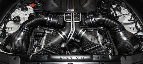 Eventuri Carbon Fibre/Carbon Fiber Cold Air Intake / Induction Kit for BMW M6 F13 F12 F06 (S63/S63TU Twin-Turbo V8) - Performance Air Intake System with Carbon Airbox & Ram-Air Scoops - Fits Coupe, Convertible, Gran Coupe