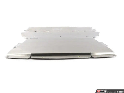 Turner Motorsport Aluminium Skid Plate / Sump Guard & Engine Undertray (Machined/Milled Finish) for BMW 1 2 3 4 Series F20 F21 F22 F23 F30 F31 F32 F33 F36 RWD - Bash Plate Splash Shield with Oil-Change Access - Not for xDrive