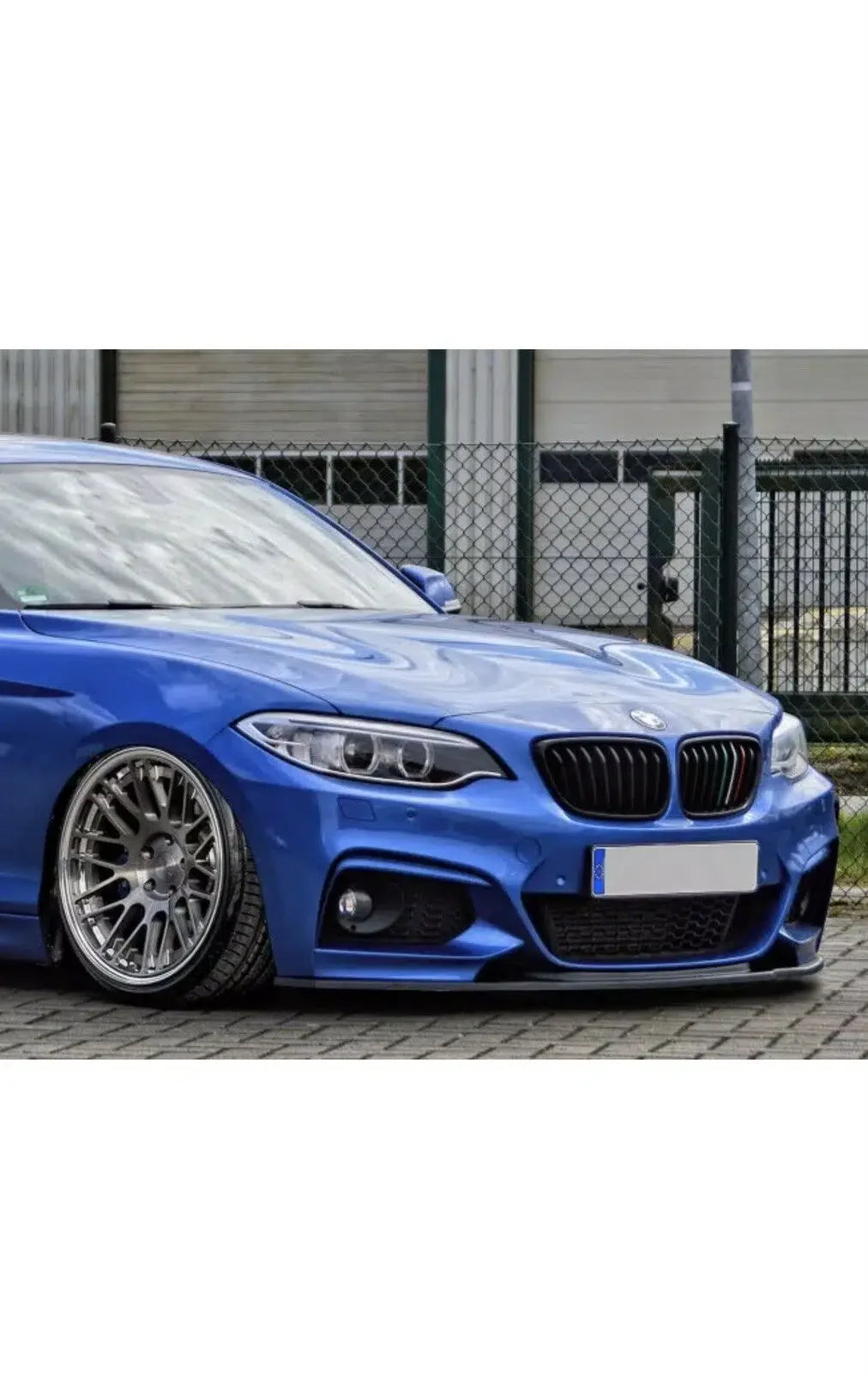 BMW 2 Series F22 Coupe Front Splitter/Lip & Side Skirt Extensions Kit in Gloss Black ABS  Fits M235i & M240i (20142018) with M Sport/M-Style Bumper