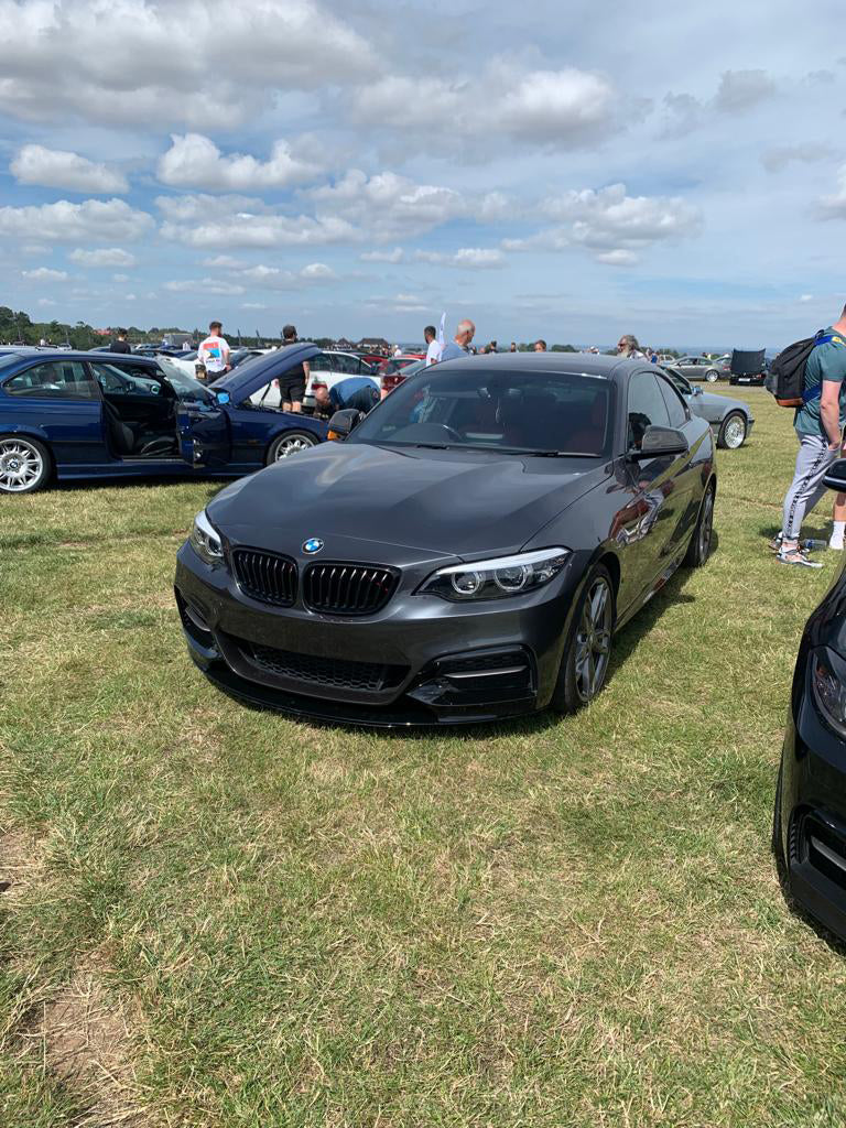 BMW F22 2 Series Front Splitter & Side Skirts (M235i/M240i Coupe) - Gloss Black ABS Front Lip + Side Skirt Extensions - M Performance Style OEM+ Body/Aero Kit - Hardware Included - UK Made