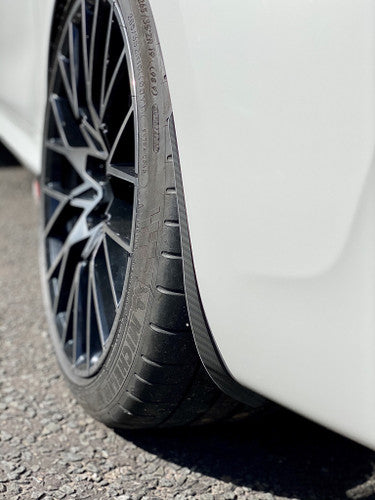 BMW M2 F87 Rear Gloss Carbon Fibre/Fiber Wheel Arch Guards Mud Flaps Splash Guards Fender Protectors – AP Design – Fits M2 & M2 Competition – Stone Chip Paint Protection Rear Arch Spats