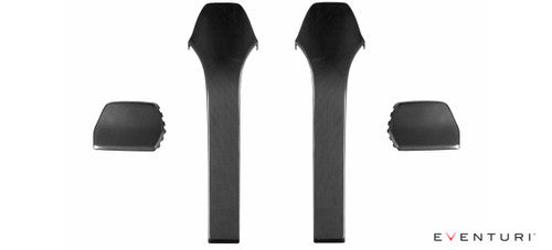 Eventuri Carbon Fibre/Fiber Seat Back Covers & Backrest Shells for BMW M3 F80, M4 F82 F83 (F8x) - Interior Carbon Trim, OEM+ Rear Seat Backs