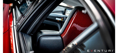 Eventuri Carbon Fibre/Fiber Seat Back Covers & Backrest Shells for BMW M3 F80, M4 F82 F83 (F8x) - Interior Carbon Trim, OEM+ Rear Seat Backs