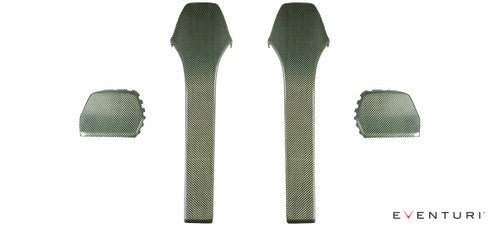 Eventuri Carbon Fibre/Fiber Seat Back Covers & Backrest Shells for BMW M3 F80, M4 F82 F83 (F8x) - Interior Carbon Trim, OEM+ Rear Seat Backs