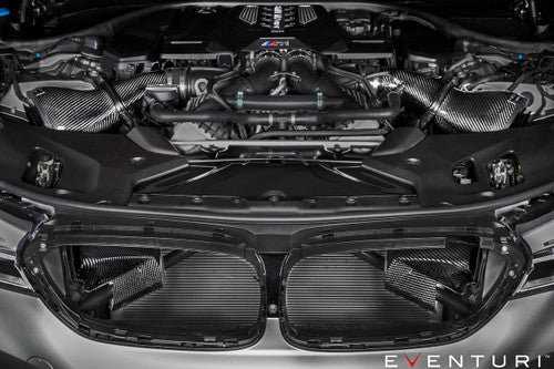 Eventuri V2 Carbon Fibre/Carbon Fiber Cold Air Intake Induction Kit for BMW M5 F90 & M8 F91 F92 F93 (S63) - Performance Air Intake System Upgrade - F9X Platform