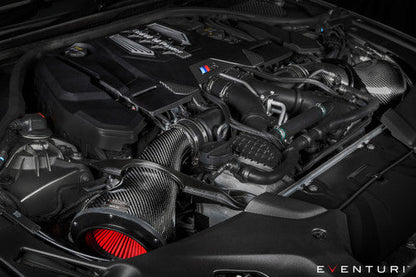 Eventuri V2 Carbon Fibre/Carbon Fiber Cold Air Intake Induction Kit for BMW M5 F90 & M8 F91 F92 F93 (S63) - Performance Air Intake System Upgrade - F9X Platform