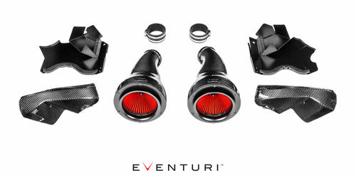 Eventuri V2 Carbon Fibre/Carbon Fiber Cold Air Intake Induction Kit for BMW M5 F90 & M8 F91 F92 F93 (S63) - Performance Air Intake System Upgrade - F9X Platform