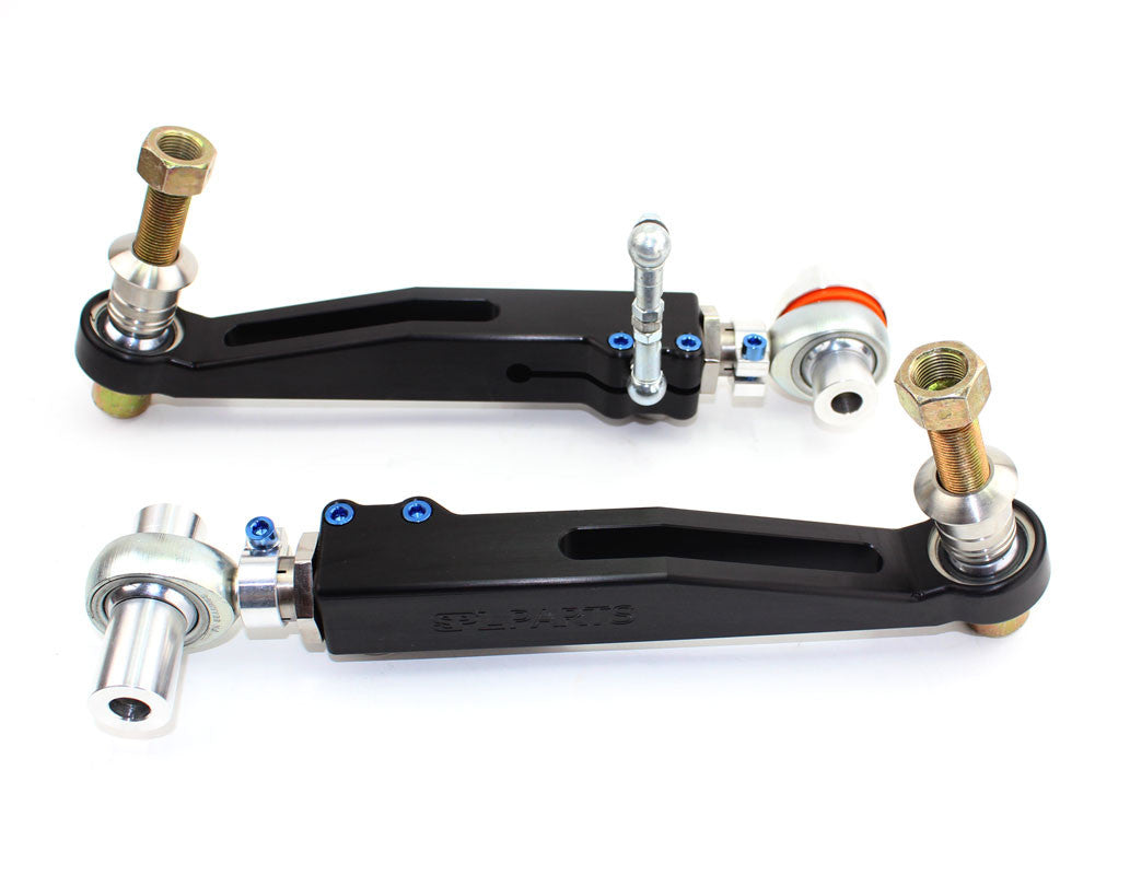 SPL Parts FLCA E9X Adjustable Front Lower Control Arms & Wishbones  BMW E9X/E8X (E82 E88 E90 E91 E92 E93 incl. M3)  Billet Aluminum w/ Titanium Hardware, FK Spherical Bearings  Camber, Track Width & Roll Center Correction  Street Version