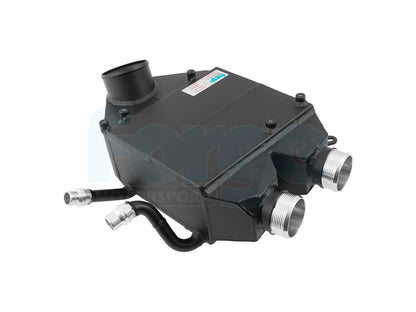 Forge Motorsport S55 Top Mount Chargecooler & Expansion Tank for BMW M2 Competition (F87), M3 (F80) & M4 (F82/F83) - Bar & Plate Quadruple Pass Intercooler Upgrade FMCC1