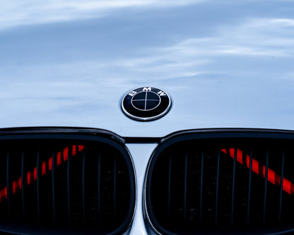 BMW Roundel Overlay Kit – Gloss Black Carbon-Look Badge/Emblem Logo Vinyl Skins, Decals & Covers for Bonnet/Hood, Boot/Trunk, Steering Wheel and Wheel Centre Caps