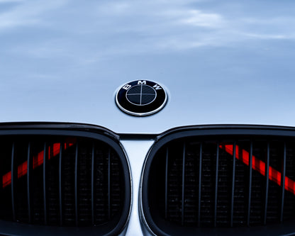 BMW Roundel Overlay Kit – Gloss Black Carbon-Look Badge/Emblem Logo Vinyl Skins, Decals & Covers for Bonnet/Hood, Boot/Trunk, Steering Wheel and Wheel Centre Caps