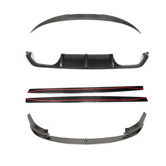 BMW M4 F83 Convertible Cabriolet Carbon Fibre Body Kit - M Performance Style Full Aero Kit/Pack (Splitter, Side Skirts, Diffuser, Spoiler) 2014-2020 | CT Carbon Gloss | M4 Vert Drop Top Carbon Fiber Kit UK