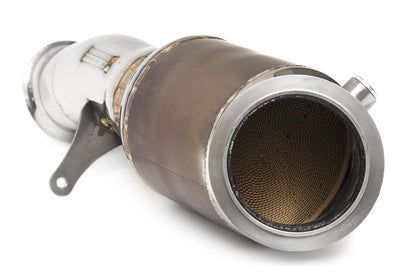 Fabspeed BMW N55 Catted Downpipe 200 CPSI (200 Cell) HJS Sports Cat Catalytic Converter - High-Flow Front Pipe for F87 M2, F22/F23 M235i, F30/F31 335i (07/2013+), F32/F33 435i - Direct Fit, Bolt-On, No CEL