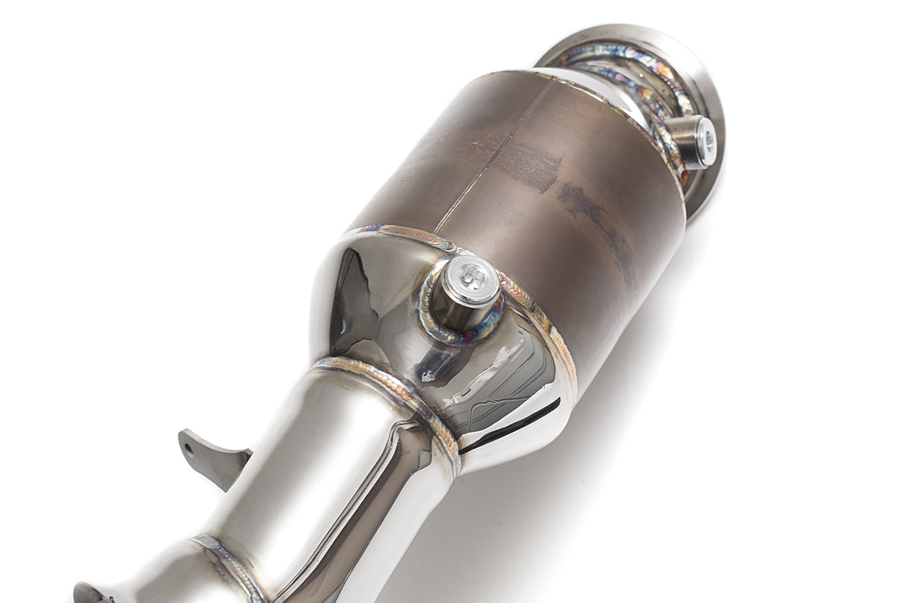 Fabspeed BMW N55 Catted Downpipe 200 CPSI (200 Cell) HJS Sports Cat Catalytic Converter - High-Flow Front Pipe for F87 M2, F22/F23 M235i, F30/F31 335i (07/2013+), F32/F33 435i - Direct Fit, Bolt-On, No CEL