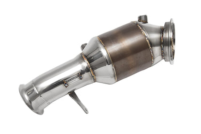 Fabspeed BMW N55 Catted Downpipe 200 CPSI (200 Cell) HJS Sports Cat Catalytic Converter - High-Flow Front Pipe for F87 M2, F22/F23 M235i, F30/F31 335i (07/2013+), F32/F33 435i - Direct Fit, Bolt-On, No CEL