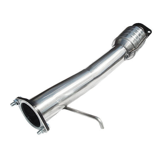 Ford Focus RS Mk2 2.5T Turbo Downpipe/Front Pipe 3in (76mm) T304 Stainless - Sports Cat High Flow Catalyst or Decat/Catless Race Pipe - Cobra Sport Performance Exhaust Upgrade