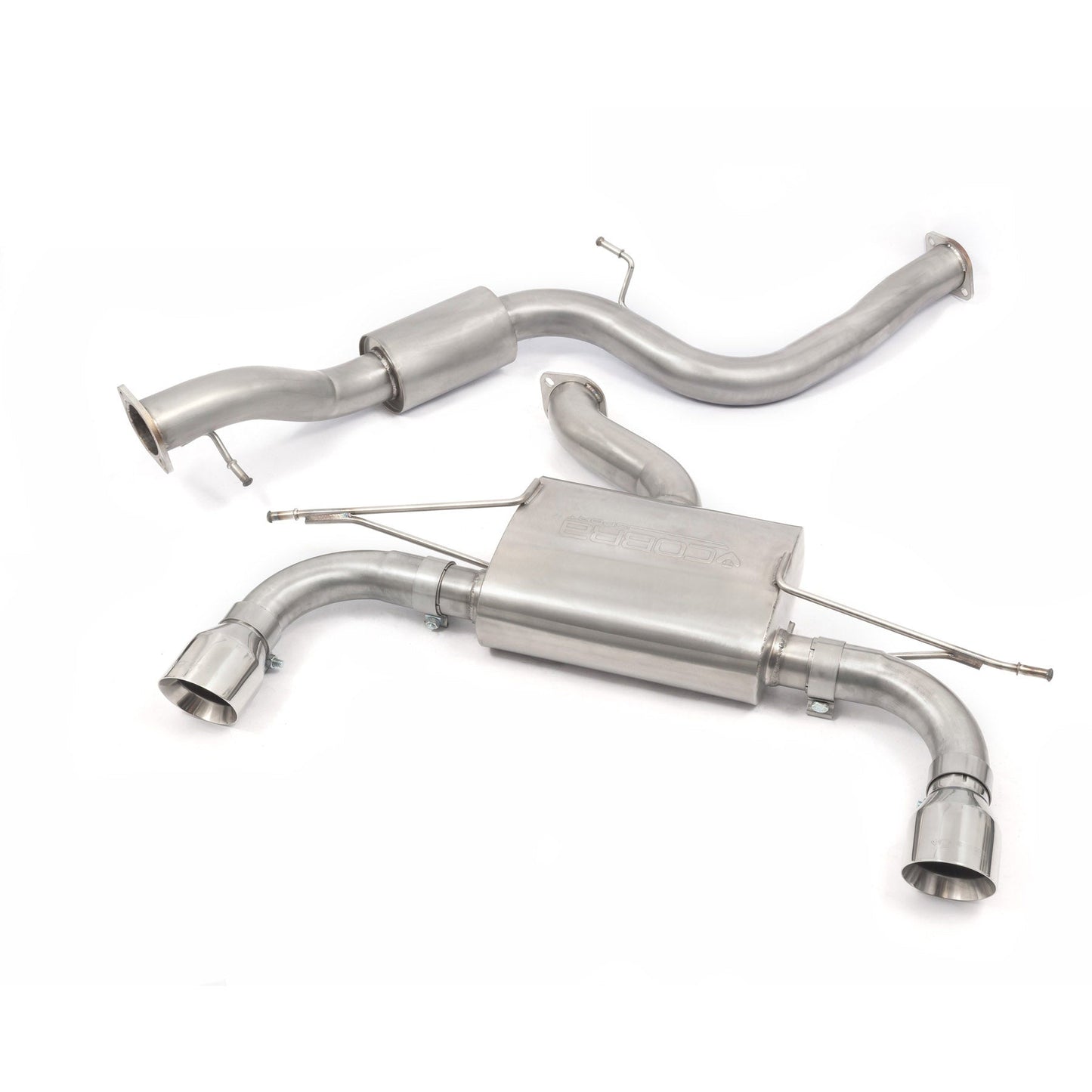 Cobra Sport Ford Focus ST225 Mk2 2.5T Cat Back/Catback Performance Exhaust System 3in (76mm) Stainless | Resonated & Non-Resonated | Sports Backbox Rear Section | Centre Silencer Delete | 2005-2010