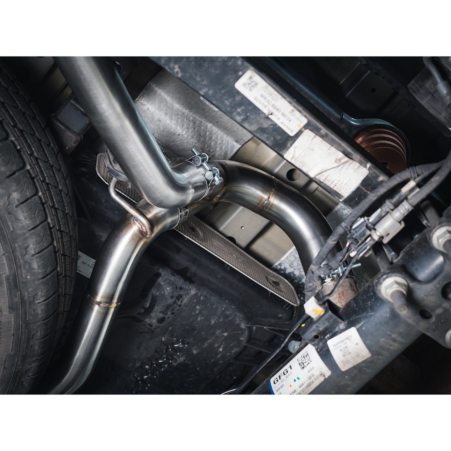 Ford Ranger Mk4 Pickup 4x4 2.0 EcoBlue TDCi (2019-2022, incl. Bi-Turbo) Raptor Style Dual Exit Twin Tip Axle-Back/Rear Section Performance Exhaust - Cobra Sport Stainless Steel Back Box/Rear Silencer Upgrade