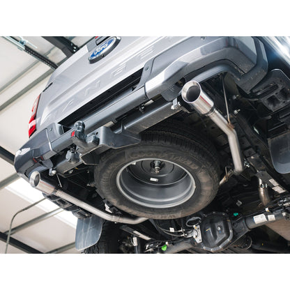 Ford Ranger Mk4 Pickup 4x4 2.0 EcoBlue TDCi (2019-2022, incl. Bi-Turbo) Raptor Style Dual Exit Twin Tip Axle-Back/Rear Section Performance Exhaust - Cobra Sport Stainless Steel Back Box/Rear Silencer Upgrade