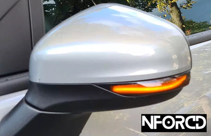 Ford Fiesta MK8 Smoked LED Side Indicators / Side Repeaters (2017-2023) | Tinted Dark Lens Wing/Fender Side Marker Turn Signal Blinker Lights | Plug & Play Direct Replacement Upgrade | Pair