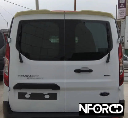 Ford Transit Connect Rear Roof Spoiler / Tailgate Wing - KSB ABS Roof Lip, High-Level Paint-Ready, UK Made - Van Styling Body Kit Upgrade, Adhesive Fit, OEM-Style Fitment