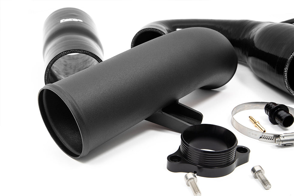 Forge Motorsport FMTIA8 Turbo Inlet Adaptor/Adapter & Intake Pipe Kit for Toyota GR Yaris 1.6 Turbo G16E-GTS 2020+ - 63mm CNC Billet Aluminium Elbow, Hard Pipe & 5-Ply Silicone - Direct Fit OEM Airbox - Compressor/Suction/Induction Upgrade UK