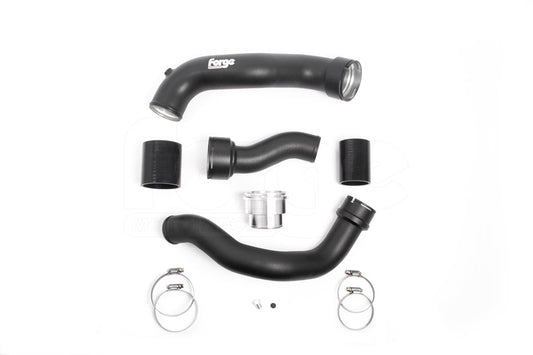 Forge Motorsport MINI F55 F56 F57 Cooper & Cooper S Boost & Charge Air Pipes Kit – Intercooler Piping/Hard Pipework Upgrade – Turbo Outlet to Throttle Body – Hot-Side & Cold-Side – Black Alloy Aluminium – FMBPCPRS