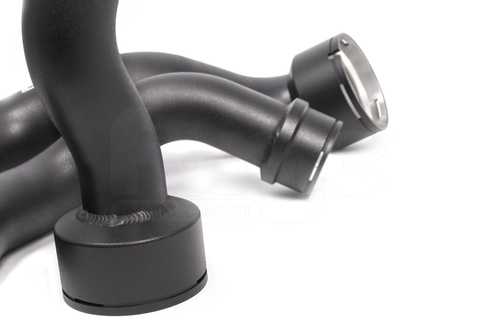 Forge Motorsport MINI Cooper S/JCW Charge Pipe & Boost Pipe Kit - F56, F54 Clubman, F60 Countryman (2.0T) - Black Aluminium Hard Pipe Upgrade - Intercooler/Turbo Outlet Piping - Hot/Cold Side - FMBPJCW