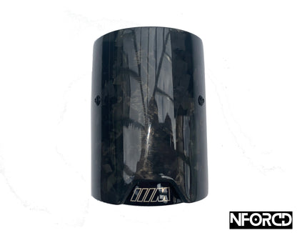 BMW Forged Carbon Fibre Exhaust Tips - Black | M Performance Style Clamp-On Tailpipe Trims with Hidden Clamp | 63-67mm / 67-72mm Inlet | UK Stock | Fits BMW 1 2 3 4 5 Series, M2 M3 M4 M5