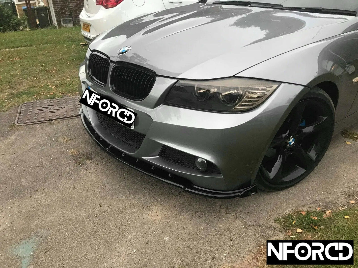 KSB Gloss Black Front Lip / Splitter / Chin Spoiler / Air Dam for BMW 3 Series E90 E91 M Sport LCI (Facelift) 2008-2011 - ABS Plastic Front Bumper Extension, Piano Black, Saloon & Touring, UK Made