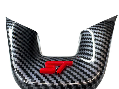 MK8 / MK8.5 Fiesta ST Look Steering Wheel Trim | Carbon Fibre Look | ST Logo