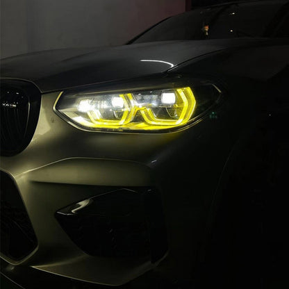 BMW X4 G02 Pre‑LCI/Pre‑Facelift Amber/Yellow DRL LED Boards Kit (2018‑2021) – Adaptive Headlights Only Daytime Running Light Modules, Headlamp DRL Colour Change Upgrade (Angel Eyes)
