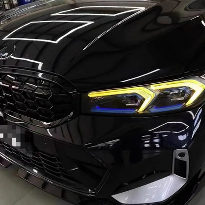 BMW 3 Series G20/G21 LCI Facelift 2023-2024 Amber/Yellow DRL Module Set - Adaptive LED Only - Angel Eyes/Halo Headlight Daytime Running Light Boards Retrofit Kit | Saloon & Touring | CT Carbon