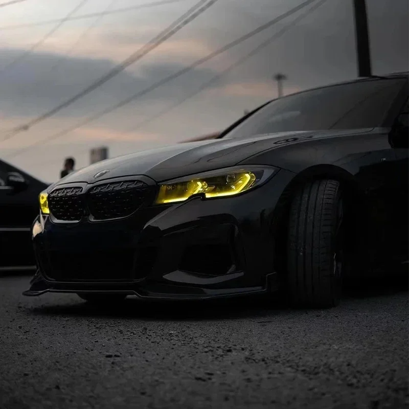 BMW 3 Series G20/G21 Yellow DRL Modules – Amber Angel Eyes/Halo Light Bars Upgrade for Adaptive LED Headlights Only (2019-2022) | CSL/GTS Style DRL Kit | Saloon & Touring | CT Carbon