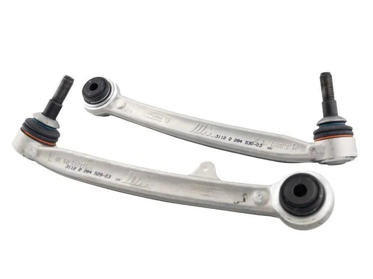 Genuine BMW M3/M4 Front Lower Control Arms + Tension Struts (Wishbones/Caster Thrust Arms) Camber Kit - F2x F3x Retrofit for F20 F21 F22 F23 F30 F31 F32 F33 F34 F36 1/2/3/4 Series - OEM Track Control Arms, Increased Negative Camber - GBMW0023