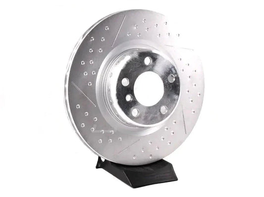 Genuine BMW 340x30 Front Ventilated Brake Disc/ Rotor (Drilled & Grooved) - F20 F21 F22 F23 F30 F31 F34 F32 F33 F36 - Fits M135i M235i 335i 335d 435i 435d - OEM 34106797602 (Single)